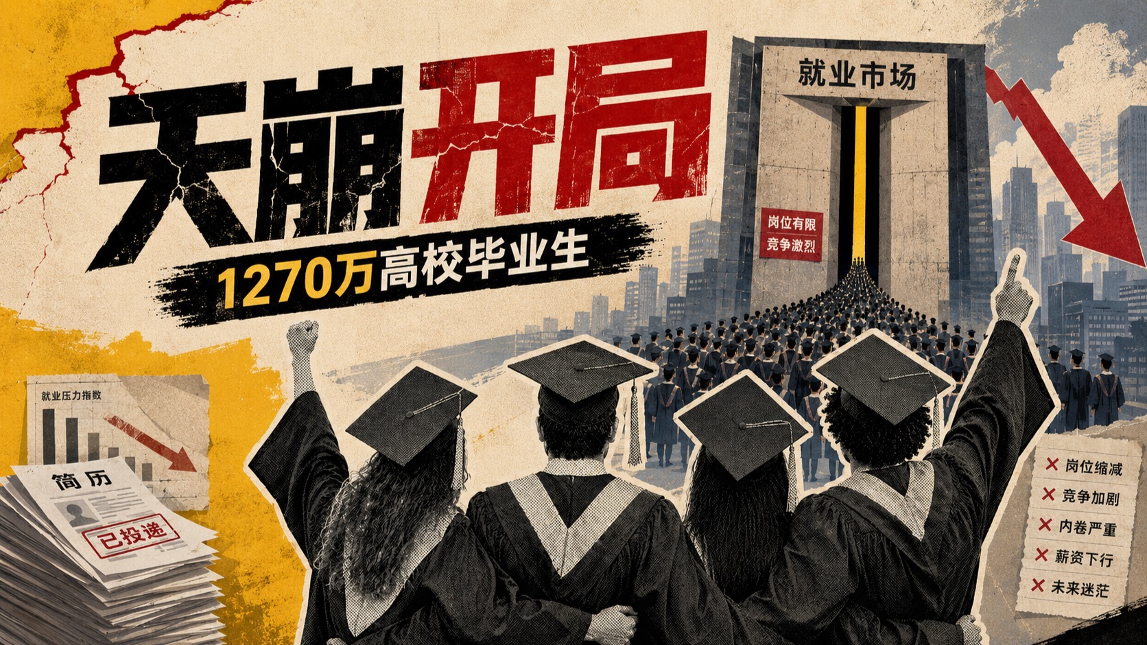 1270万高校毕业生涌入就业市场!如何看待学历贬值这件事儿?
