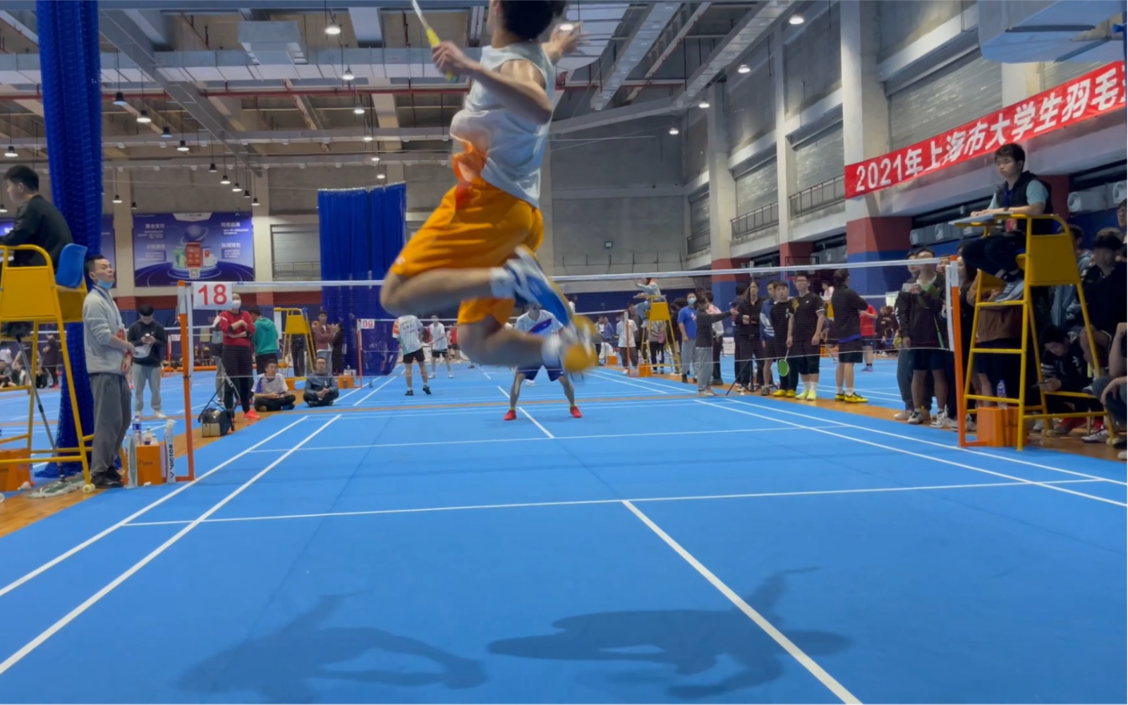 2021上海大学生羽毛球锦标赛乙组男团单打高渐宽vs刘政豪