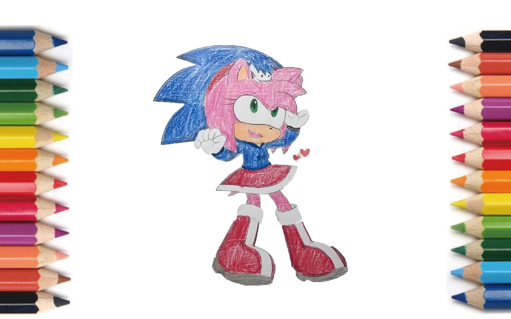 【coloring】sonic rose amy rose【塗り絵】ソニック エミーローズ