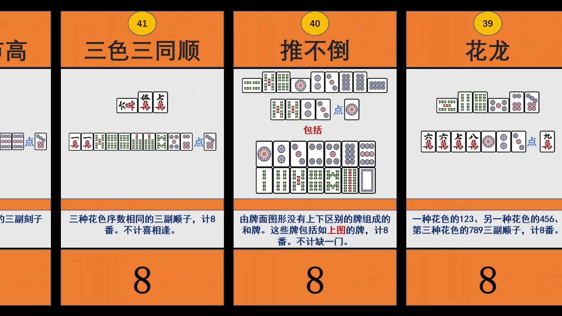 国标麻将81个番种一览