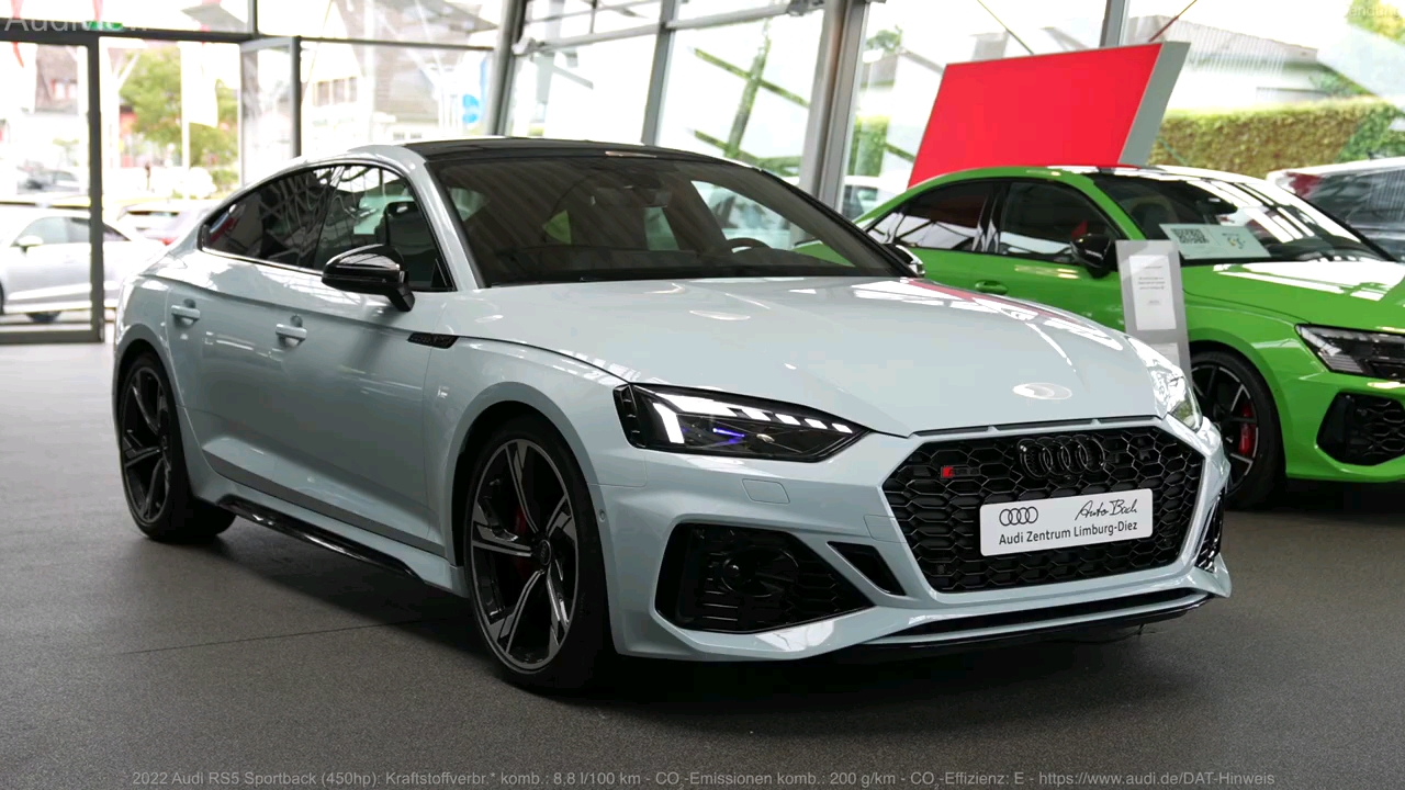2022奥迪rs5sportback450hpincumulusblueuni声浪visualreview