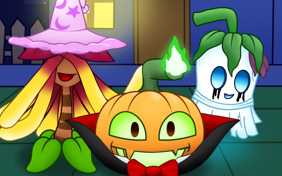 the trio vs zombies - plants vs zombies animation