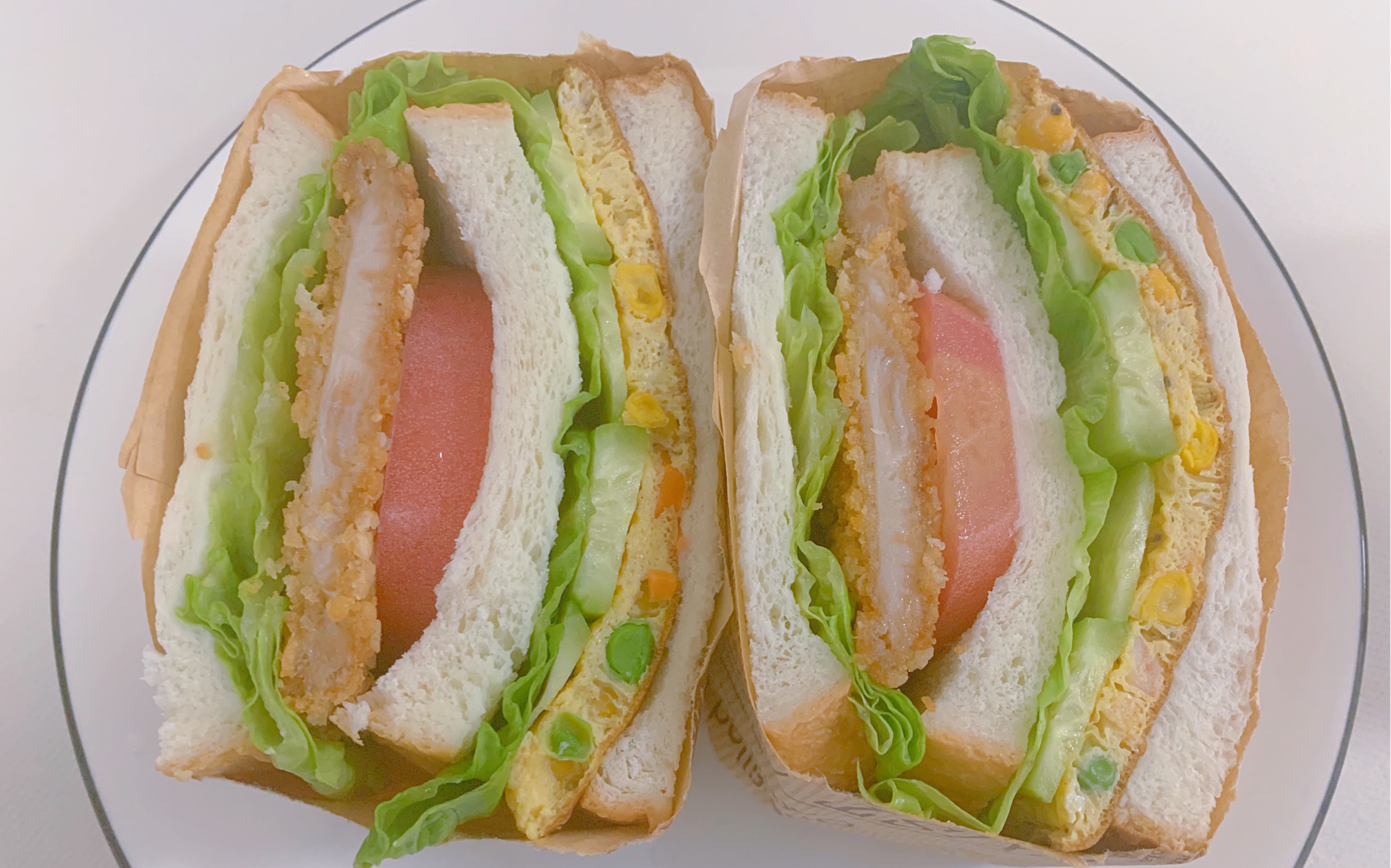 记录一百餐10 | 鸡排三明治 周末在家里可以认真做早餐啦