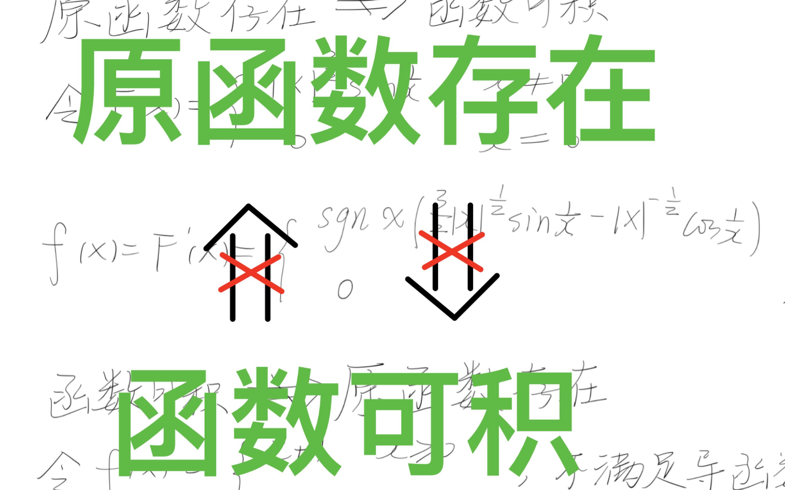 [图]【知识小结】原函数存在与函数可积，没有必然联系！两个重要反例！