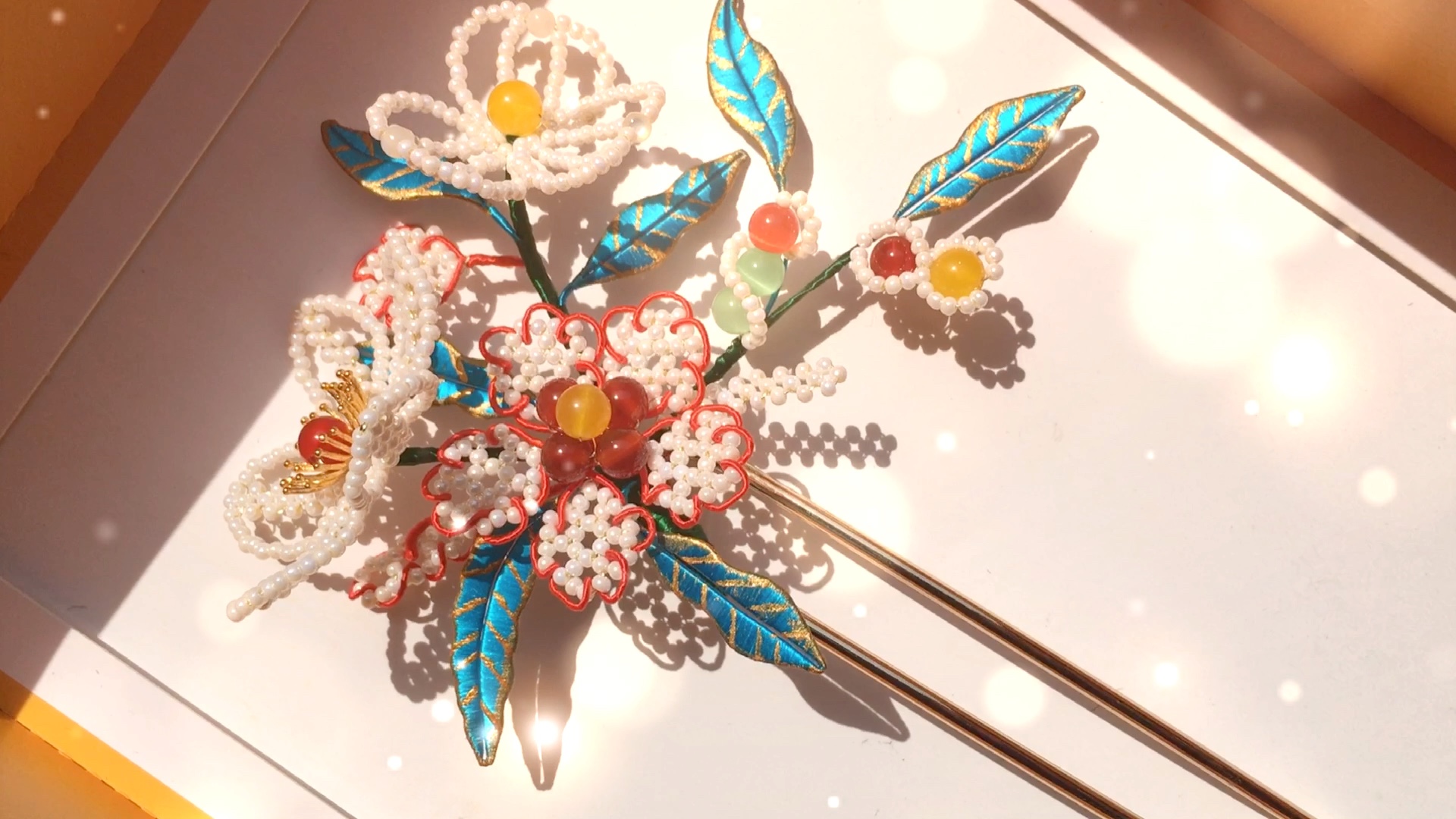 缠花辑珠多宝团花钗_哔哩哔哩_bilibili