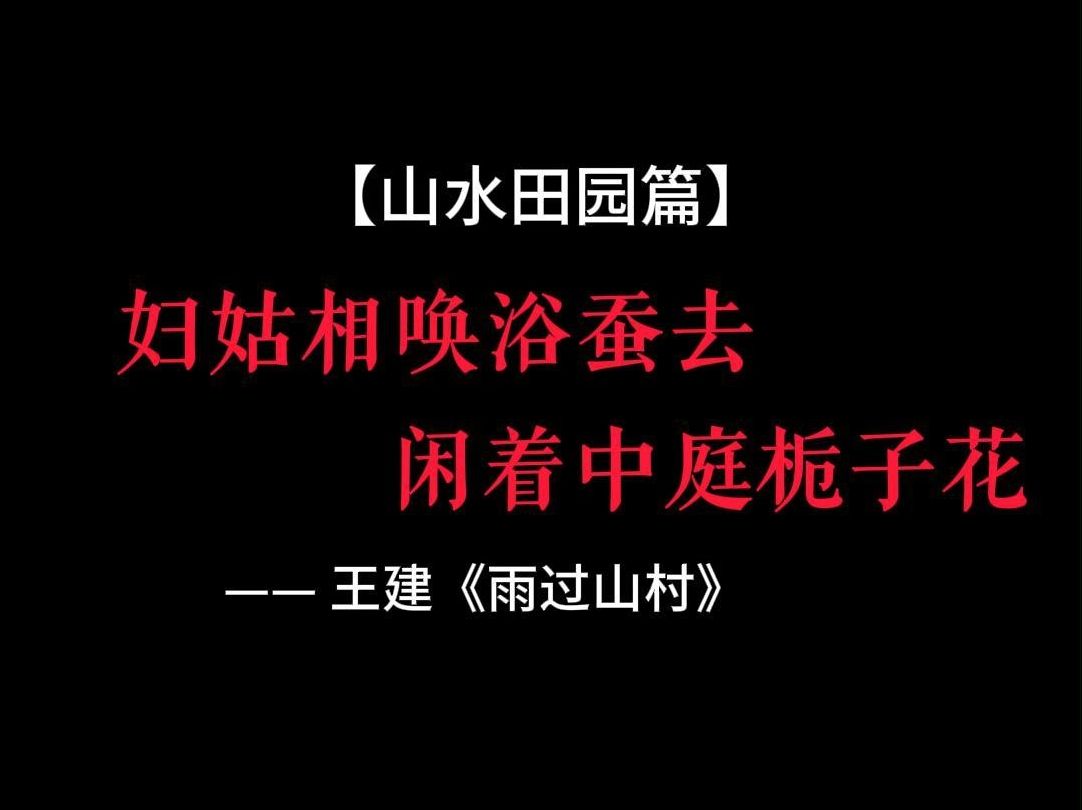 【一诗一画】王建《雨过山村》