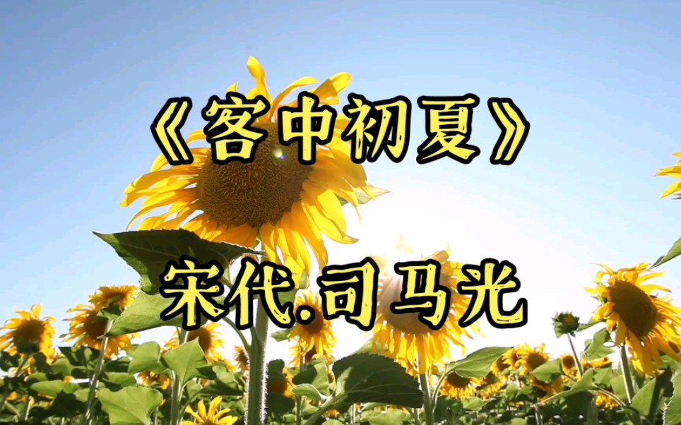 [图]《客中初夏》司马光.宋代