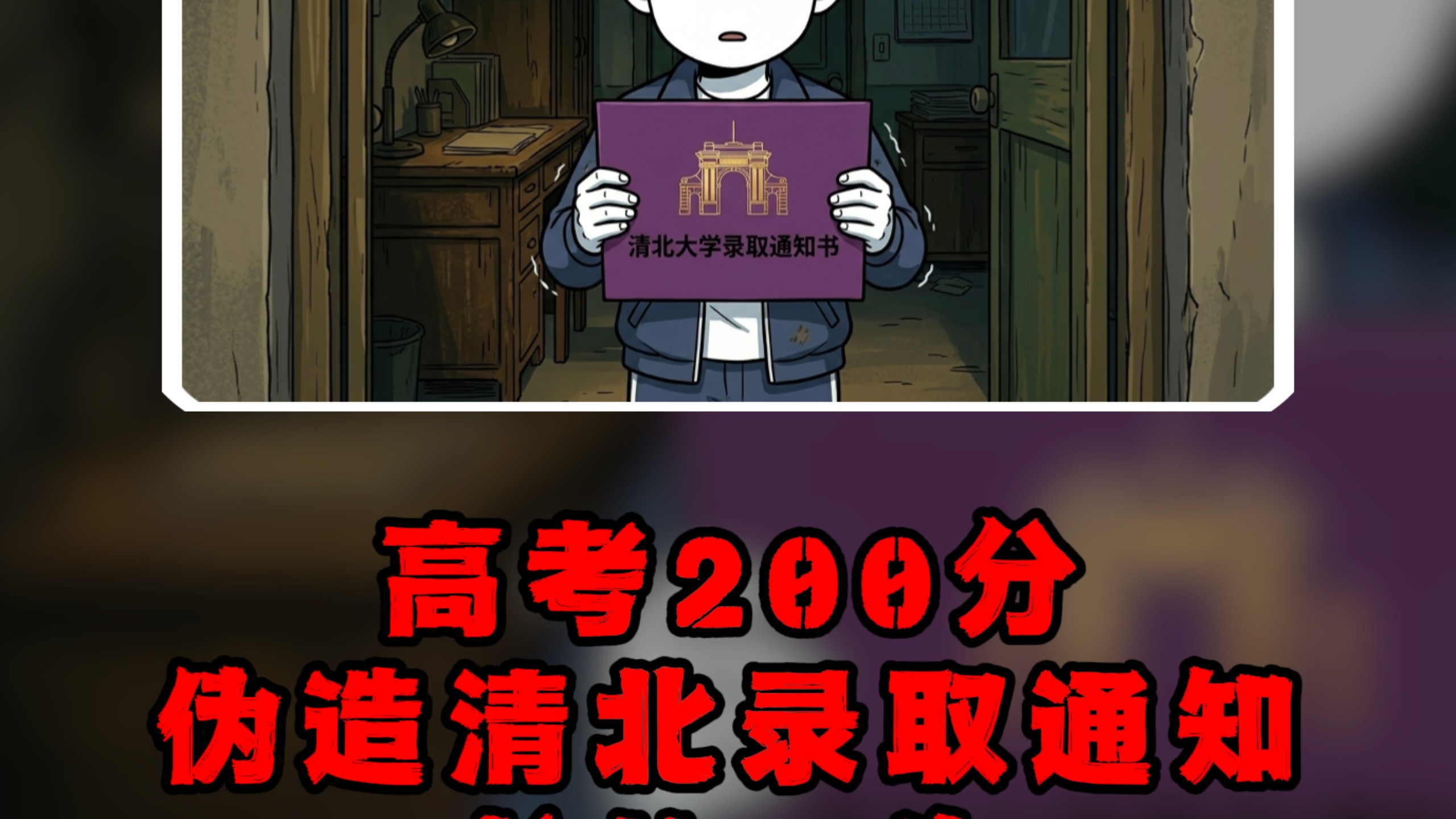 今日体验:高考200分伪造清北录取通知书的一生#高考 #清北 #人生副本
