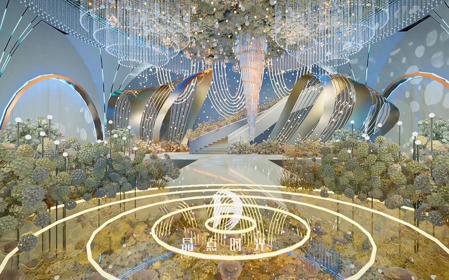 晶点时光婚礼堂香槟厅设计效果图