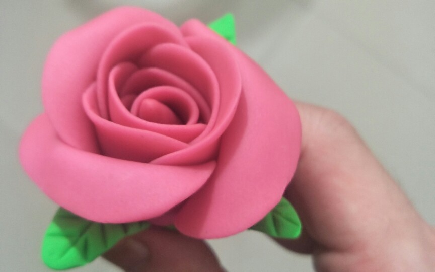 面塑玫瑰花_哔哩哔哩 (゜-゜)つロ 干杯~-bilibili