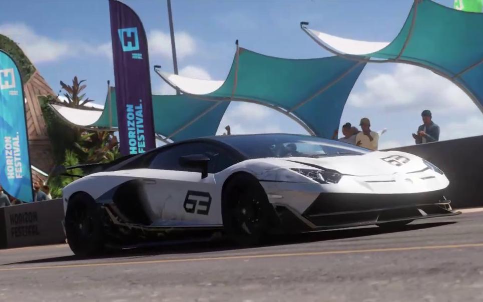 【极限竞速地平线5】新车试跑,兰博基尼svj