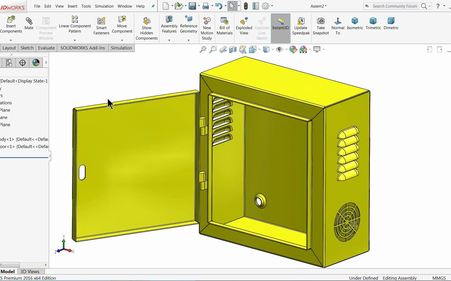 【SolidWorks实践教程】用30分钟设计个有点别致的电气外壳哔哩哔哩bilibili