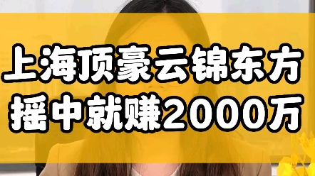 上海顶豪云锦东方 摇中就赚2000万?哔哩哔哩bilibili