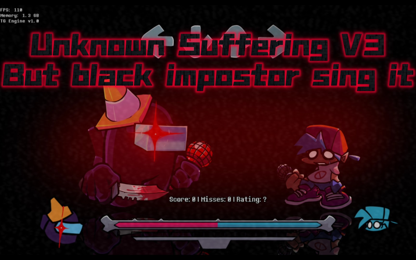 [图][FNF] 未知的痛苦V3 但是是black impostor唱