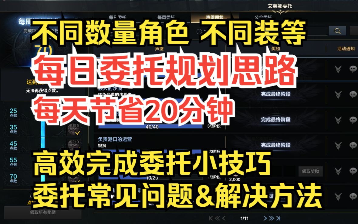 【命运方舟】每天节省20分钟!每日委托规划思路!委托常见问题与解决方法,高效完成每日小技巧网络游戏热门视频