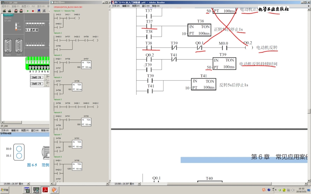 【西门子PLC】电动机正反转自动循环程序,控制程序解析应用哔哩哔哩bilibili
