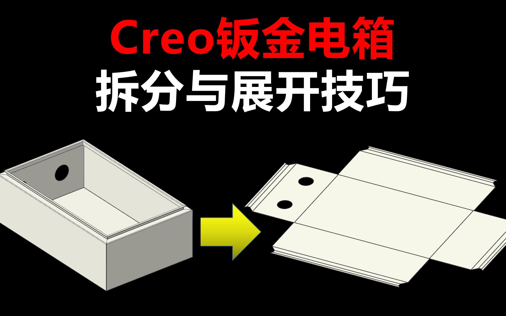 Creo钣金电箱拆分与展开技巧哔哩哔哩bilibili