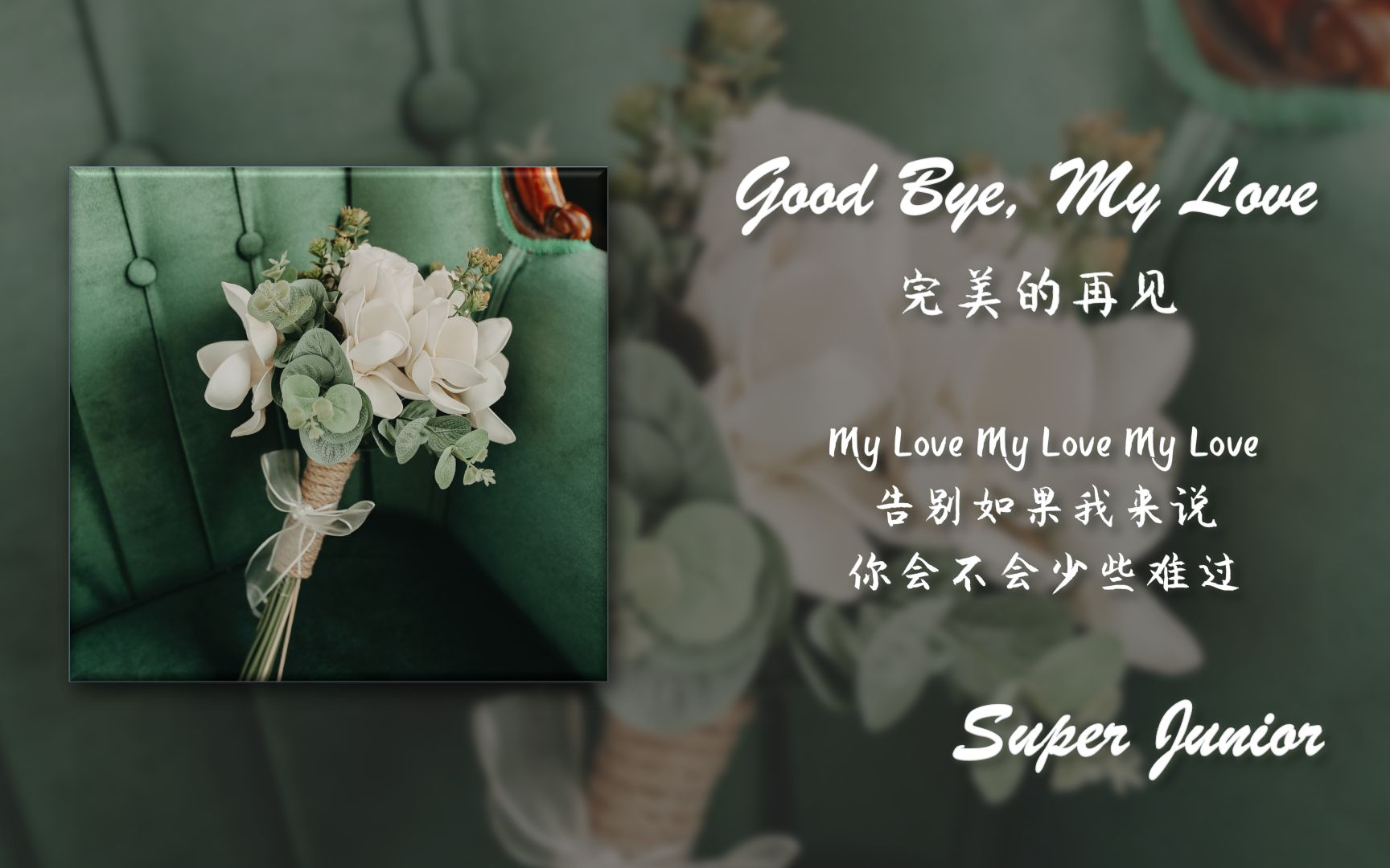 【日推歌单】每日蓝家宝藏非主打SJM《完美的再见 (Good Bye, My Love)》“告别如果我来说 你会不会少些难过”哔哩哔哩bilibili