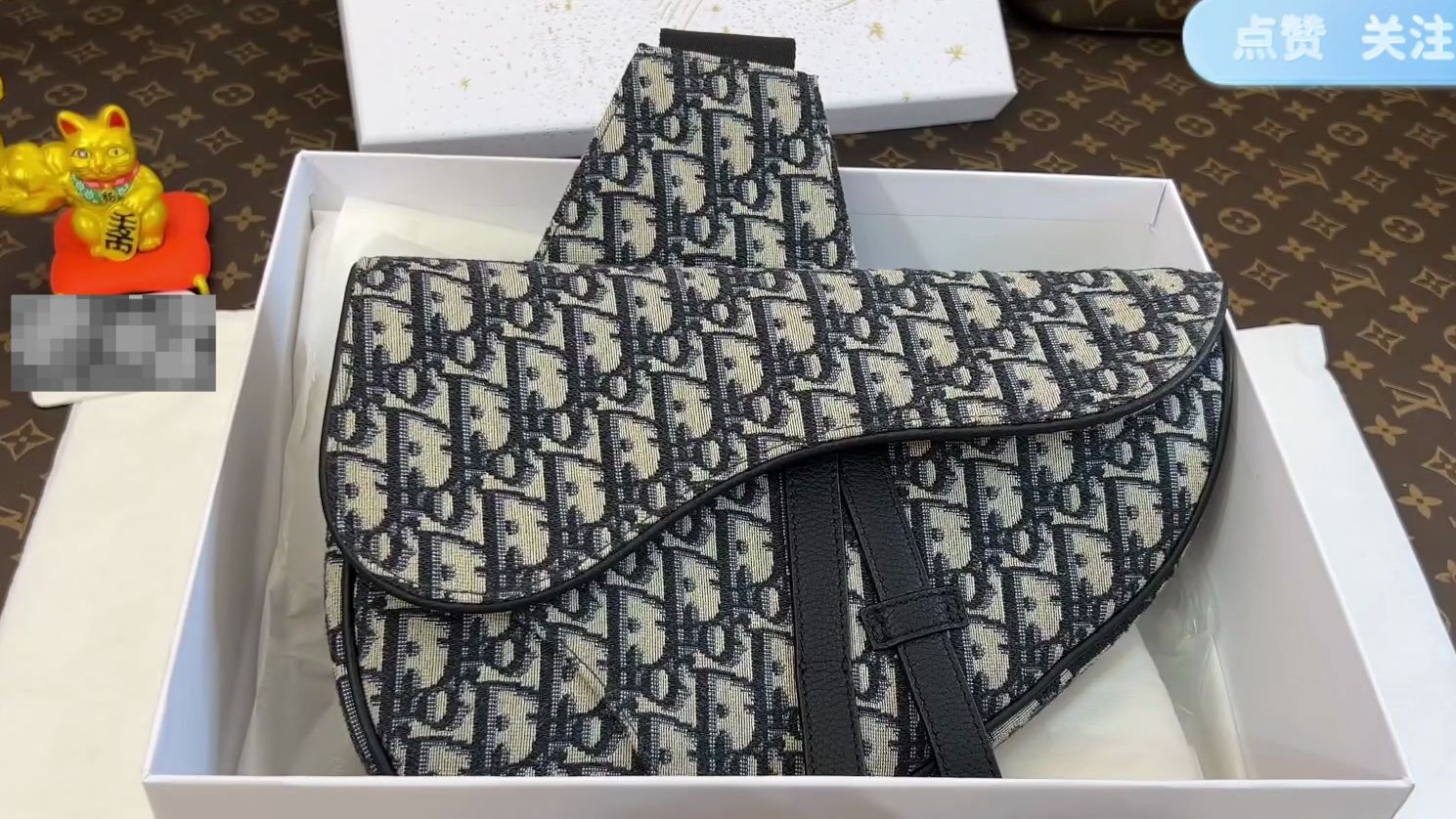 dior男士马鞍包obliqu老花胸包开箱视频分享