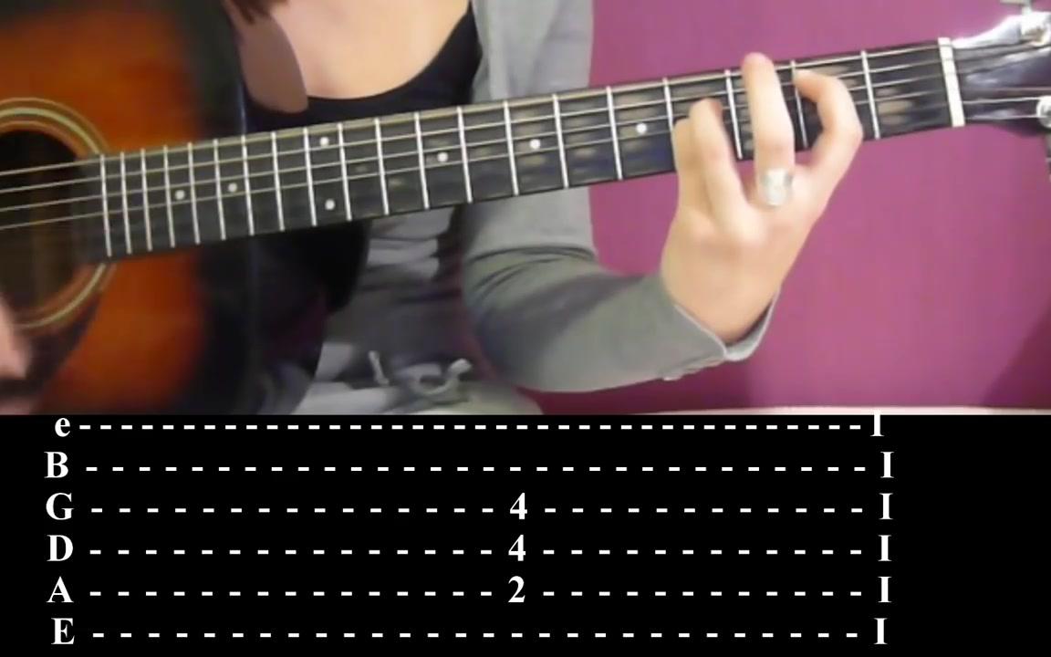 [图]How to play Thinking of you on acoustic guitar tabs (by Katy Perry) HD