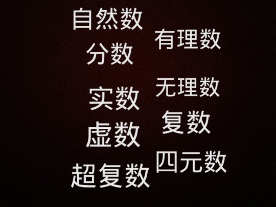 自然数分数有理数无理数实数虚数复数四元数傻傻分不清?哔哩哔哩bilibili