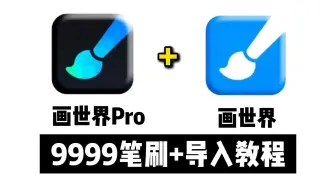 Download Video: 【画世界/画世界Pro全套笔刷】一共9999+款笔刷合集，新手必备！简介自取