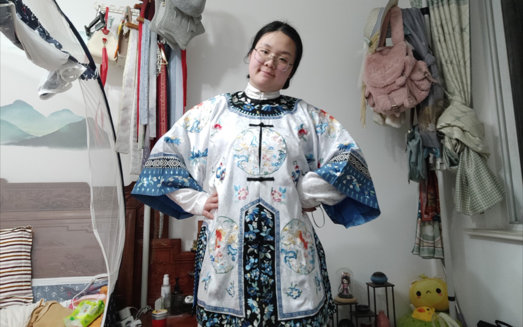 【甜橙开箱】花神妙华服 小金鱼 圆领对襟短衫 清汉女装 非汉服 很