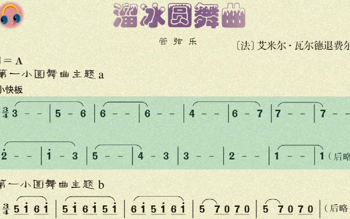 [图]七年级音乐上册，第二单元缤纷舞曲，欣赏《溜冰圆舞曲》