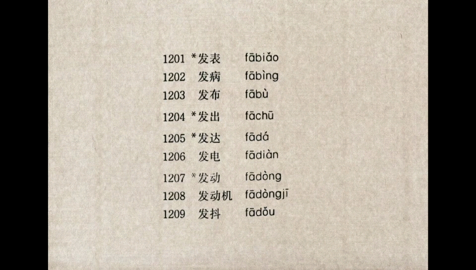 普通话考试词语表一(1201—1300字)哔哩哔哩bilibili