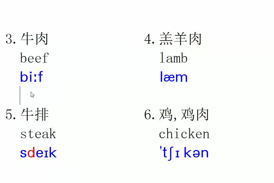 英语口语表达:请给我一份牛肉