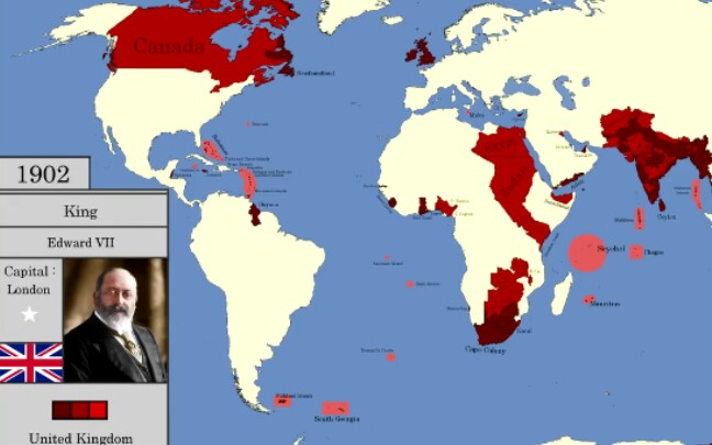 [图]【历史地图】英国历代国王及其疆域和殖民地变化