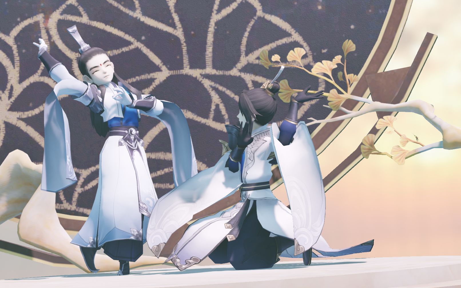 【指尖江湖mmd/谢李】霜雪千年(谢云流x李忘生)||在你淡漠眉间 瞥见