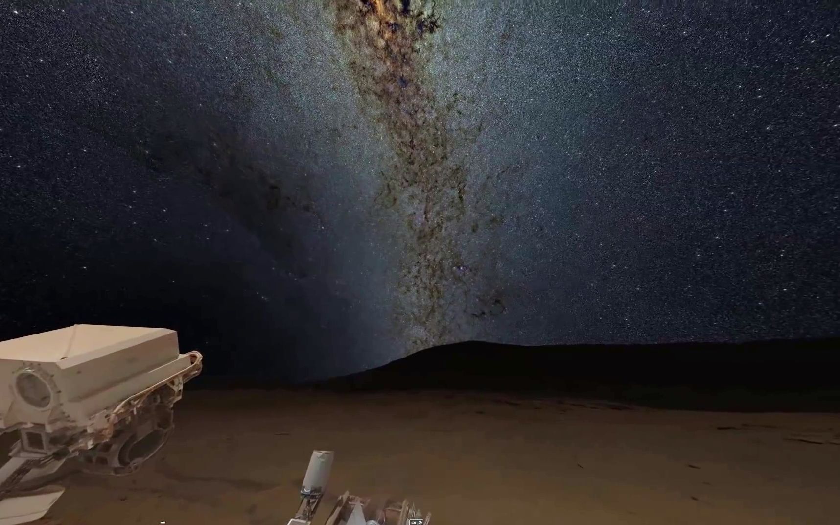 火星的夜晚好奇号火星探测器拍摄