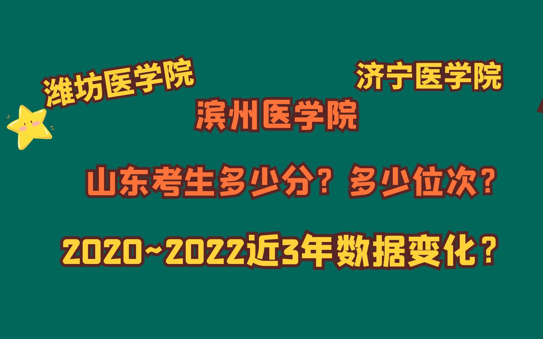 潍坊医学院、滨州医学院、济宁医学院,山东考生多少分?省排名?哔哩哔哩bilibili