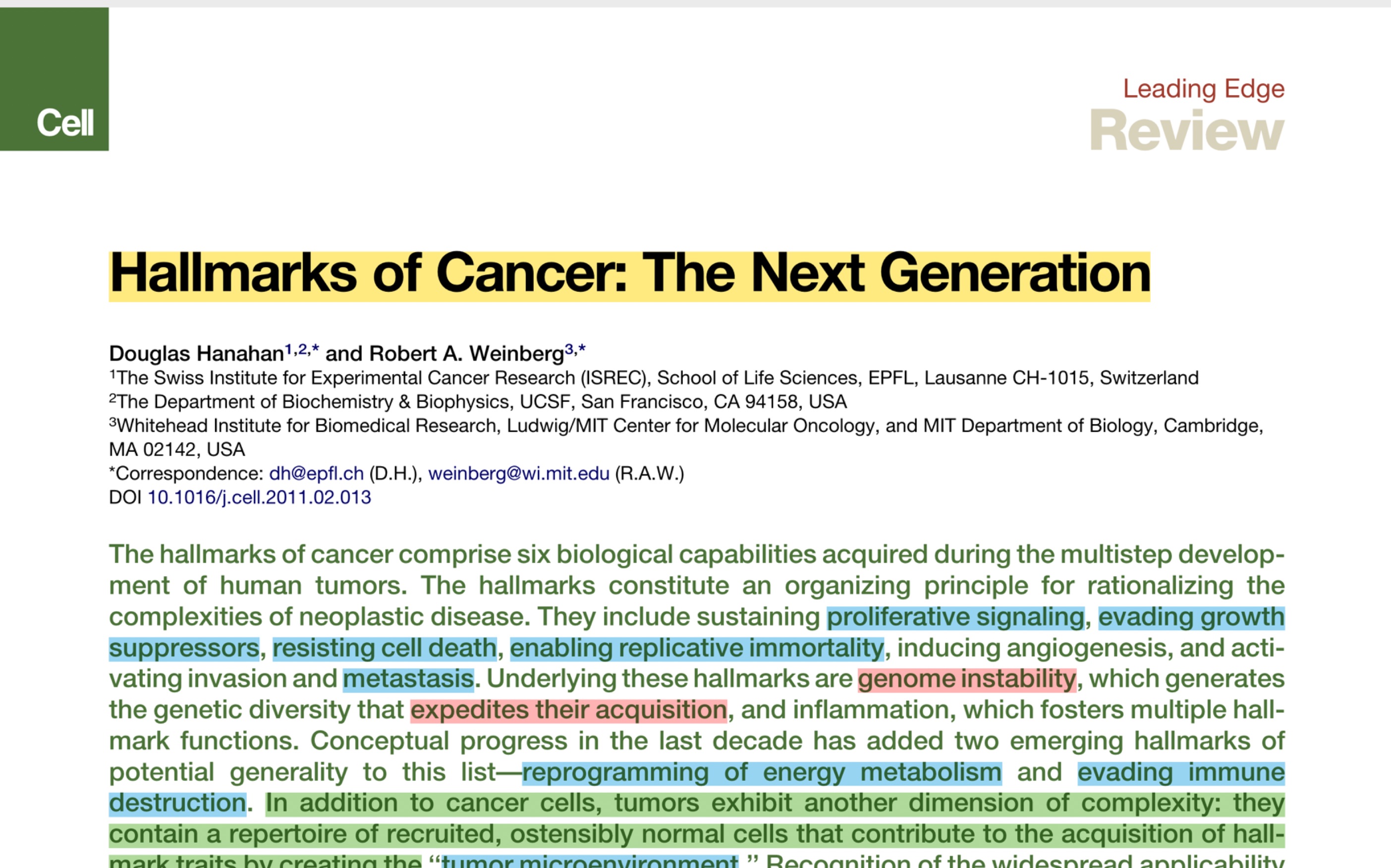 经典文献朗读1|Hallmarks of Cancer哔哩哔哩bilibili