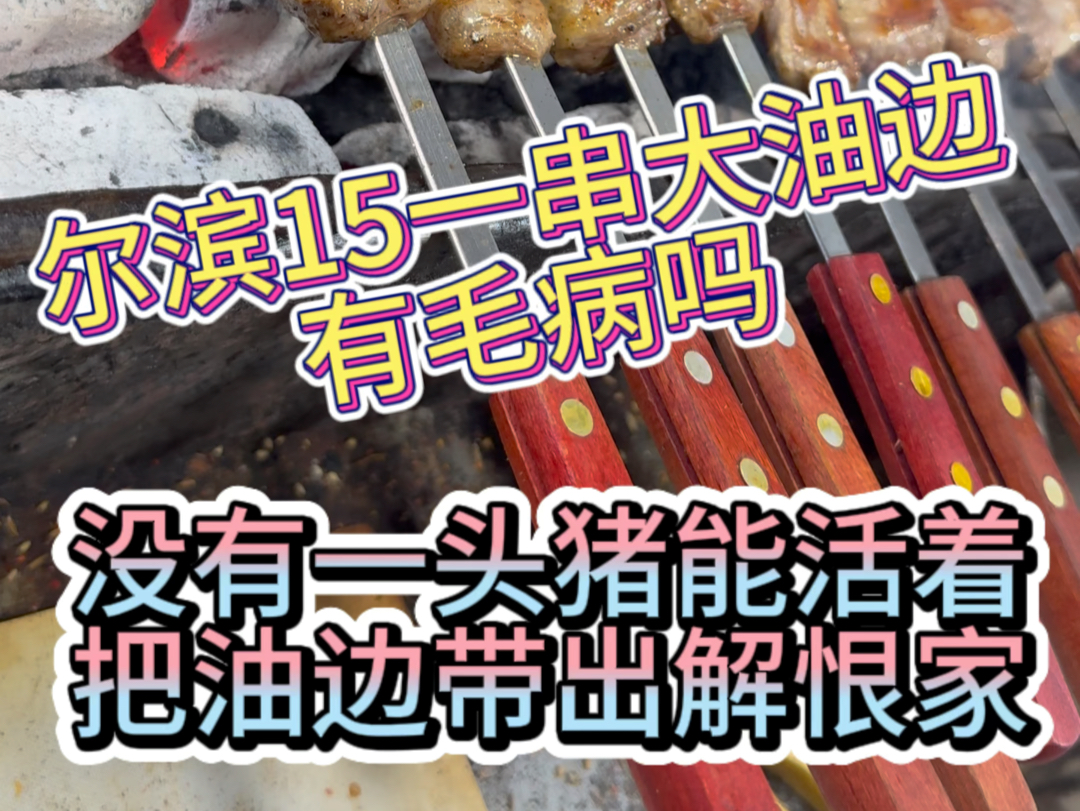 任性的老板别人25他却卖15你们觉得怎么样#大油边15一串 #哈尔滨油边王 #哈尔滨解恨炭烤大串哔哩哔哩bilibili