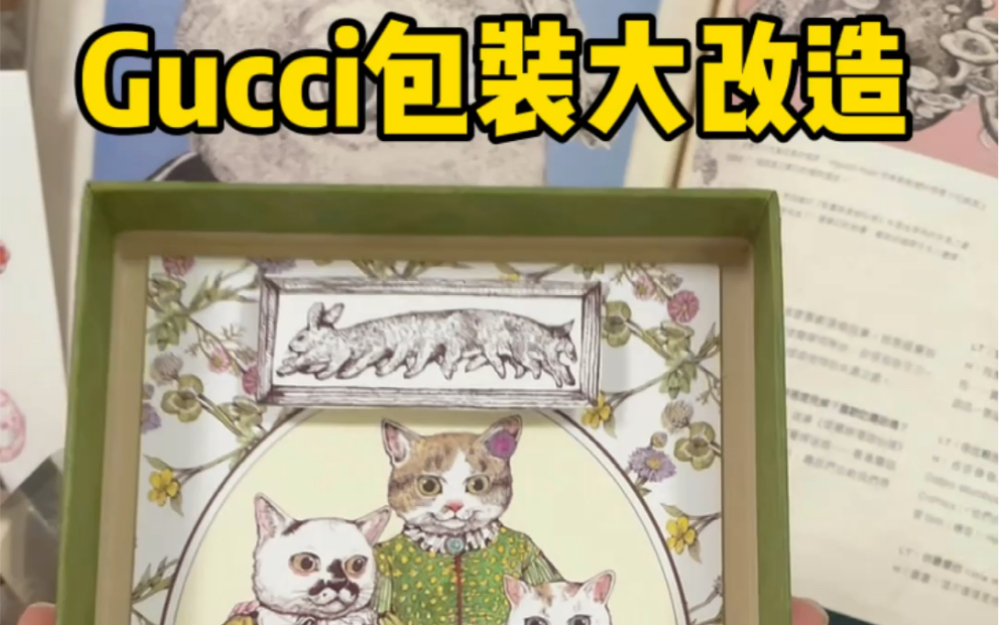 Gucci包装盒真的绝了!!改造完好看哭𐟘�”哩哔哩bilibili