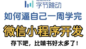 【2025年最全版】微信小程序开发课程，真正适合零基础小白的微信小程序实战课程，从零基础到项目发布全流程，学完创建属于自己的小程序，带你一天速通微信小程序