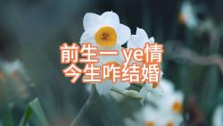 [图]爱情案例：前生一 ye情，今生咋结婚