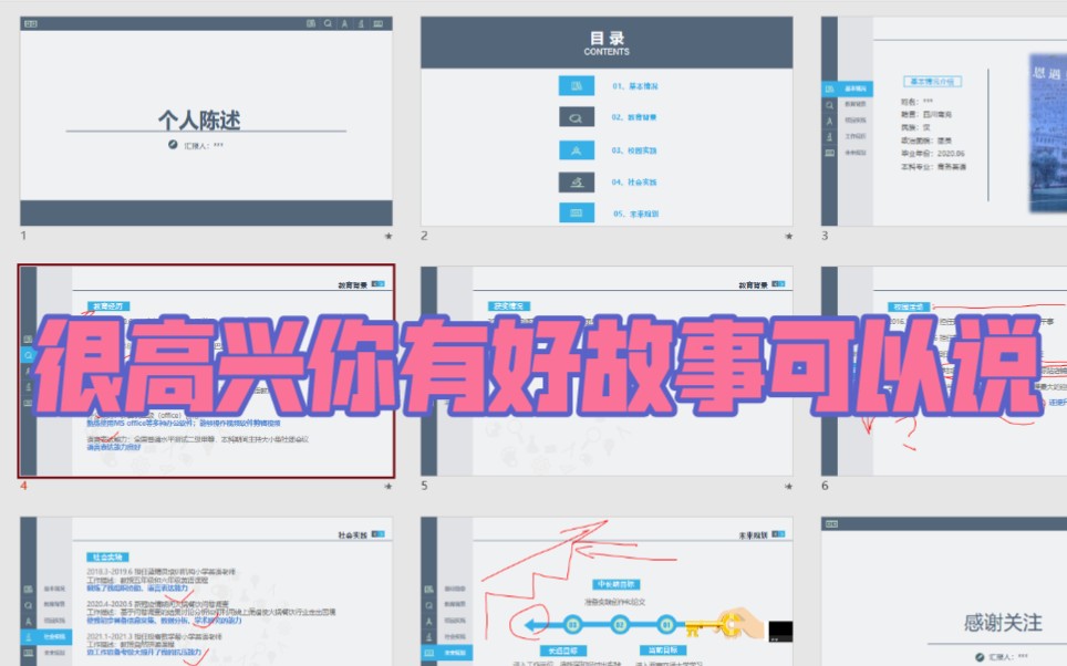 研究生复试PPT(个人陈述/自我介绍):你有好故事可以说||真实案例在线批改、点评与建议:导师在线,助你备战,考研复试,成功上岸,大吉大利哔哩哔...