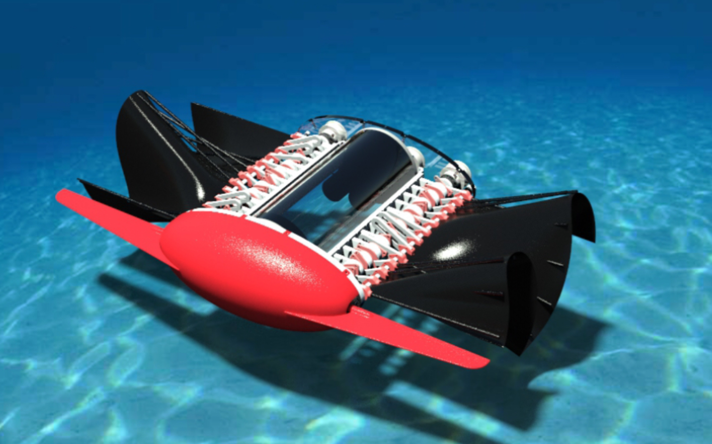 【水下航行器】仿生墨鱼的正弦波推进航行器(西工大舞蹈机器人基地)