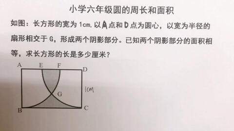 小学六年级图形面积问题 圆的周长和面积问题 哔哩哔哩