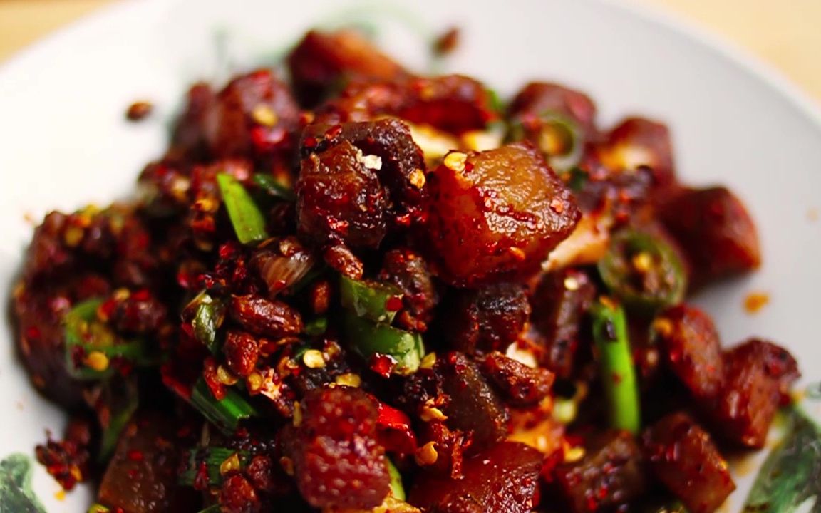 贵州有种特色菜叫豆豉颗炒油渣,看了也想吃