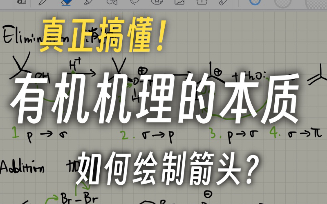 [图]初学必看！如何绘制有机机理【有机化学】