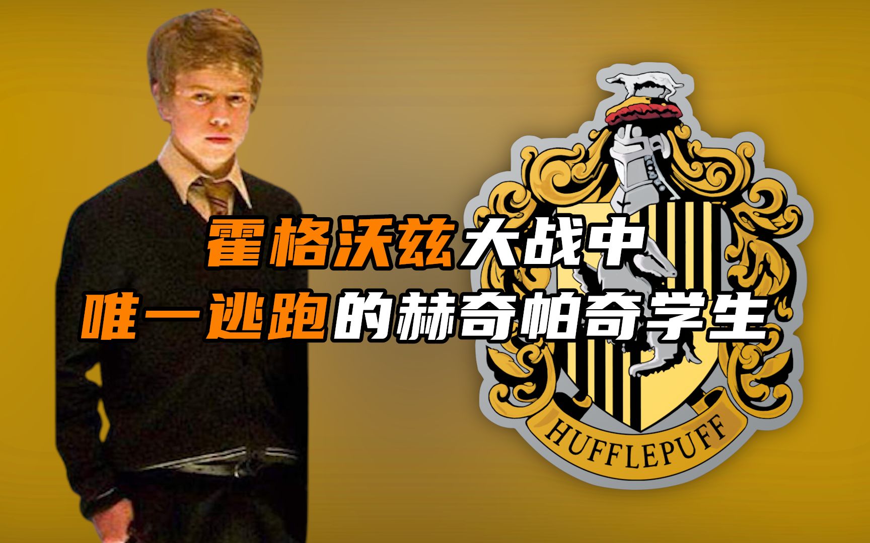 霍格沃兹大战中,唯一逃跑的赫奇帕奇学生,可能还是创始人的后代