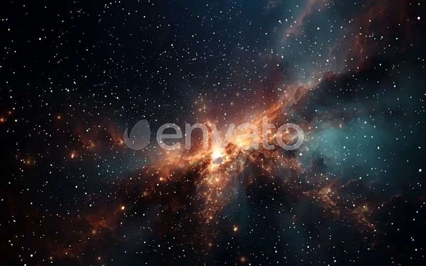 视频素材-5组浩瀚宇宙星云粒子动画