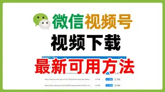 Download Video: 微信视频号中的视频如何下载?一个小软件，一键快速保存，实测可用！