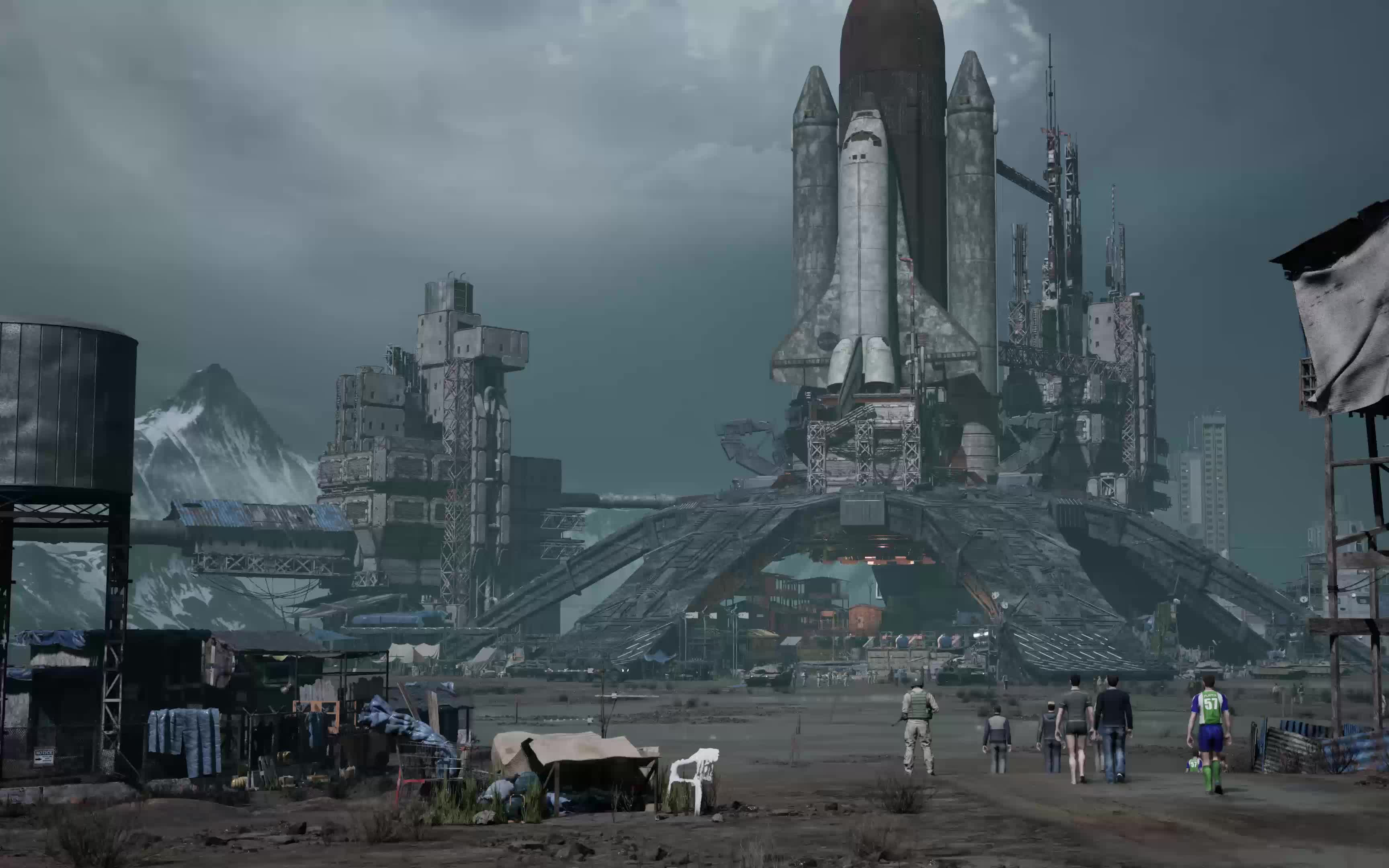 虚幻5ue5开放世界废土风格场景实机展示