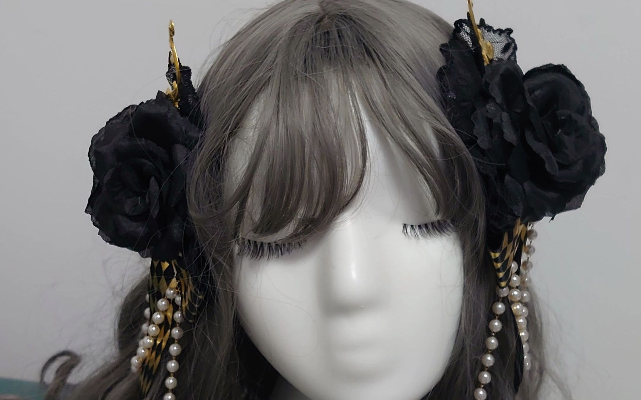 lolita哥特风花丸头饰洛丽塔胸针diy教程lo娘必学省钱大法