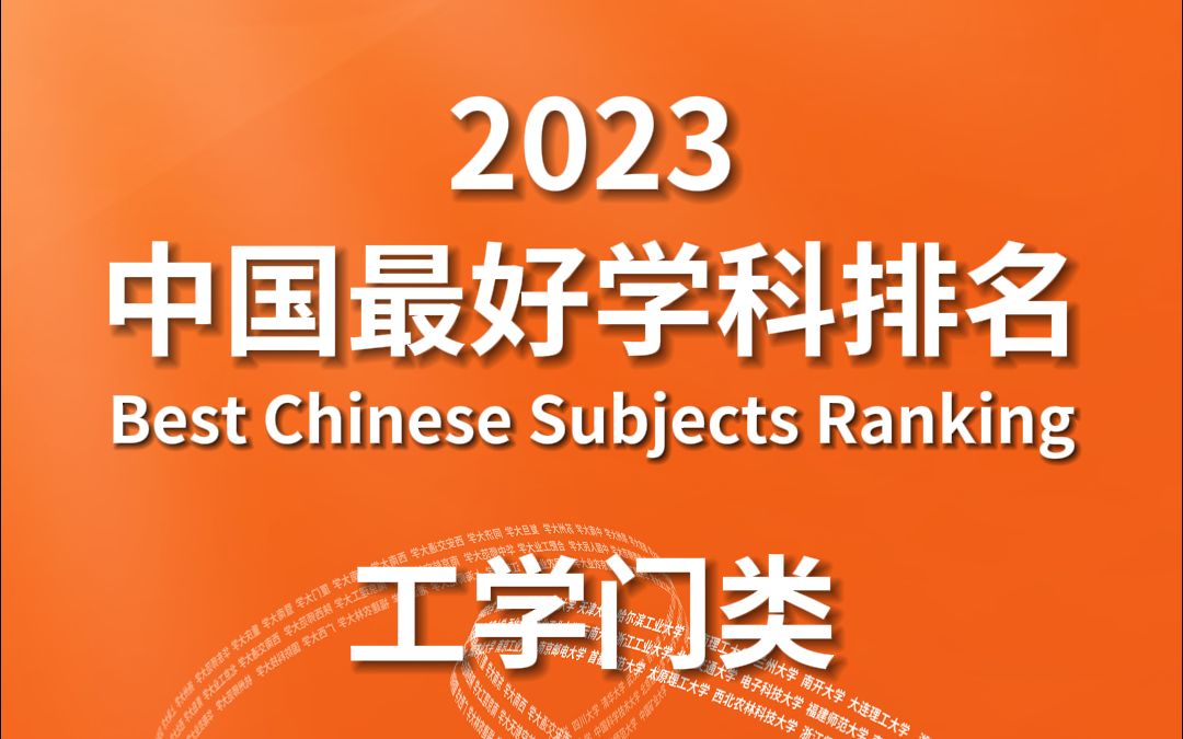 2023中国最好学科排名工学门类哔哩哔哩bilibili